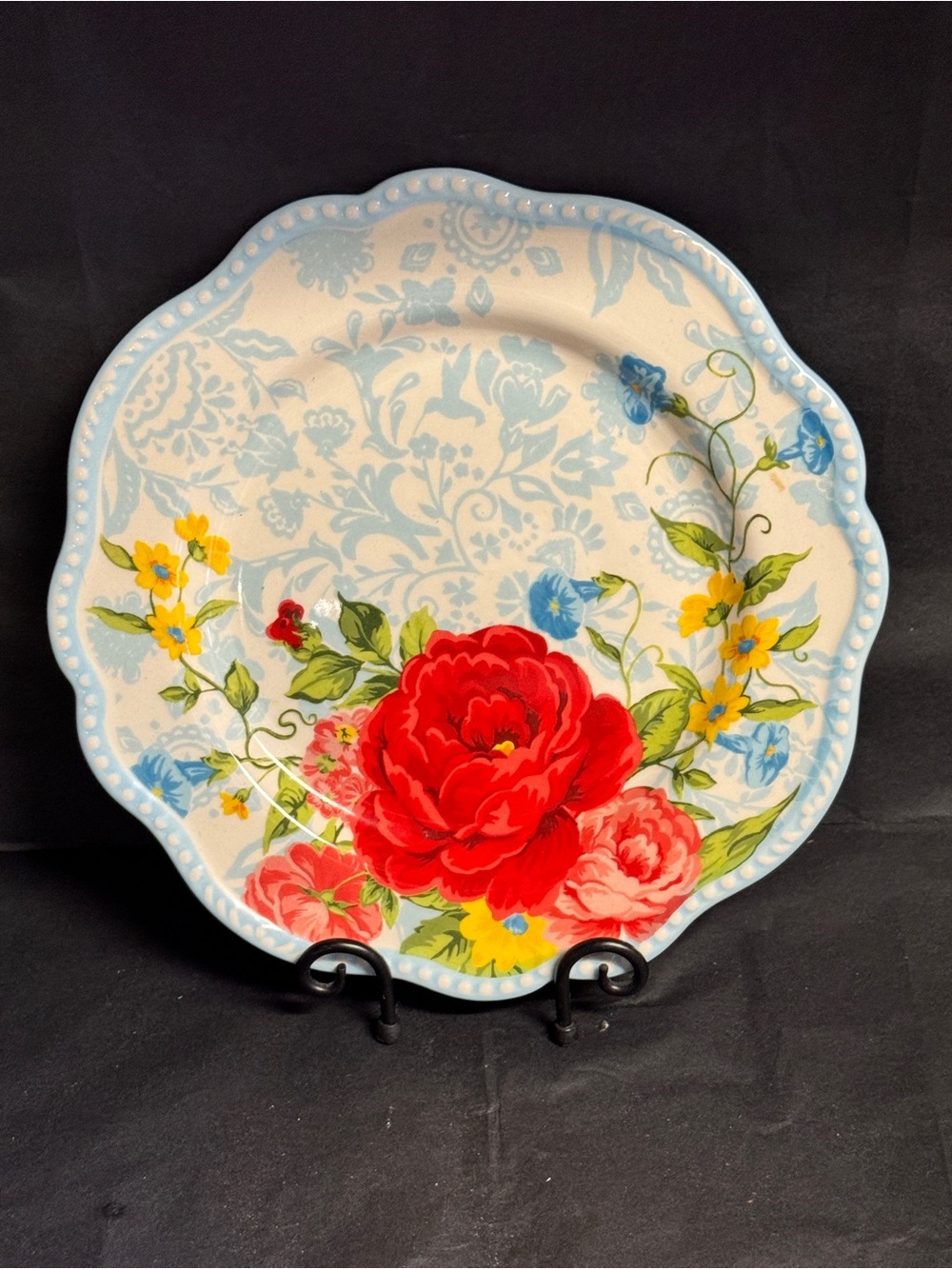 The Pioneer Woman Sweet Rose 8.75-Inch Ceramic Salad Plates - Set of 6